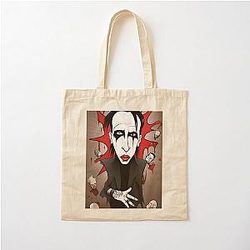 Cartoon Marilyn Manson Cotton Tote Bag