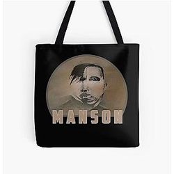Cool Marilyn Manson Fine Art Portrait - Dark Gothic Marilyn Manson Tote Bag