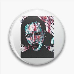 Marilyn Manson painting pin