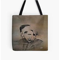 Marilyn Manson Fine Art Portrait Dark Gothic Marilyn Manson Tote Bag