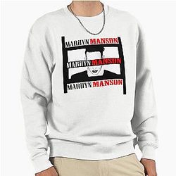 Marilyn Manson - American singer - Real Name Brian Hugh Warner Pullover Sweatshirt