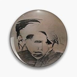 Marilyn Manson Portrait - Dark Gothic Pin