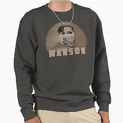 Cool Marilyn Manson Fine Art Portrait Dark Gothic Pullover Sweatshirt