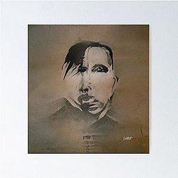 Marilyn Manson Fine Art Portrait Dark Gothic Marilyn Manson Poster