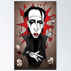 Cartoon Manson Poster