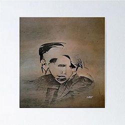 Marilyn Manson Portrait - Dark Gothic Poster