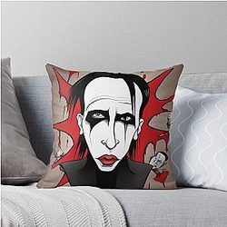 Cartoon Marilyn Manson Throw Pillow