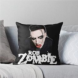 Rob Zombie Marilyn Manson Throw Pillow