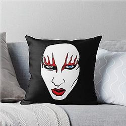 Portrait Marilyn Manson Throw Pillow
