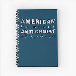 1997 Marilyn Manson The Beautiful People American By Birth Antichrist Spiral Notebook