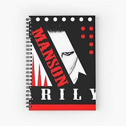 3D Art Marilyn Manson Spiral Notebook
