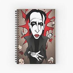 Marilyn Manson Spiral Notebook