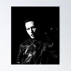 Marilyn Manson Tee - Dark Portrait Design Poster