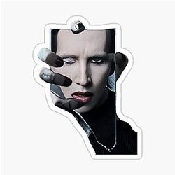Marilyn Manson Inspired Shirt - Mirror Gothic Reflection Sticker