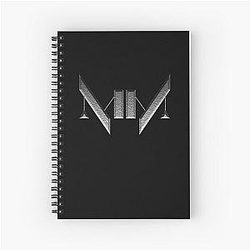 Marilyn Manson Art Deco Spiral Notebook