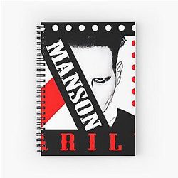 90s Music Marilyn Manson Spiral Notebook