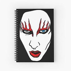 Portrait Marilyn Manson Spiral Notebook