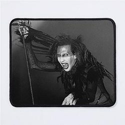Marilyn Manson BW Photograph Mouse Pad