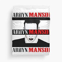 Marilyn Manson - American singer - Real Name Brian Hugh Warner Duvet Cover