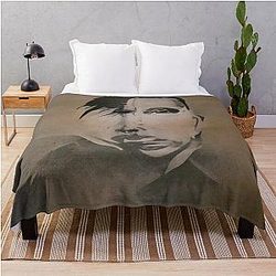 Marilyn Manson Fine Art Portrait Gothic Throw Blanket