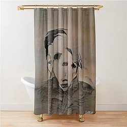 Marilyn Manson Fine Art Portrait - Dark Gothic Marilyn Manson Shower Curtain