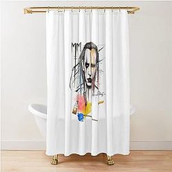 Marilyn Manson Sketch Shower Curtain