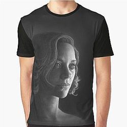 Marion Cotillard Portrait - Two Days, One Night Inception Rust and Bone La Vie En Rose Graphic T-Shirt