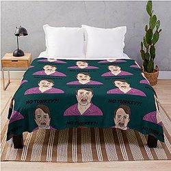 Mark Corrigan No Turkey! Throw Blanket