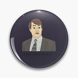 Vintage Photograph Peep Show Mark Corrigan Gift Music Fan Pin