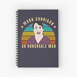 Music Vintage Mark Corrigan Funny Graphic Spiral Notebook