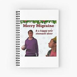 Peep Show Mark Corrigan Merry Christmas Spiral Notebook