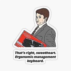 Mark Corrigan - Egonomic Management Keyboard Sticker