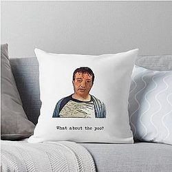 What about the Poo - Mark Corrigan quote - Peep Show Throw Pillow