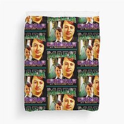 Mark Corrigan 90s Rap Duvet Cover