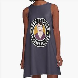 Music Retro Gift A-Line Dress