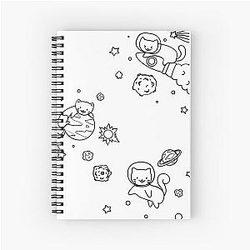 Markiplier Space Kitty Cat in Space Spiral Notebook