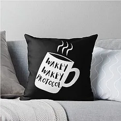 Wakey wakey protocol Markiplier space throw pillow