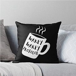 Wakey protocol space Throw Pillow