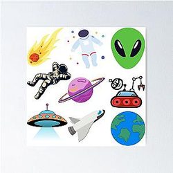 Markiplier Space Stickers Poster