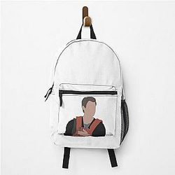 Mark Sloan holding Sofia's Backpack