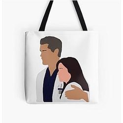 Mark Sloan & Lexie Grey All Over Print Tote Bag