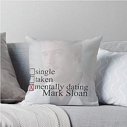 Mentally Dating Mark Sloan Throw Pillow