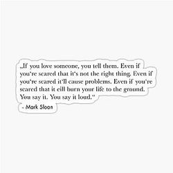 Mark Sloan Quote Sticker