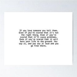 Mark Sloan If You Love Someone Poster