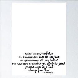 If you love someone, you tell them - Mark Sloan