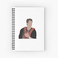 Mark Sloan holding Sofia Spiral Notebook