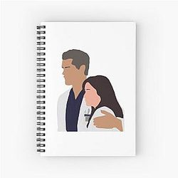 Mark Sloan & Lexie Grey Spiral Notebook