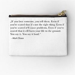 Mark Sloan Quote Zipper Pouch