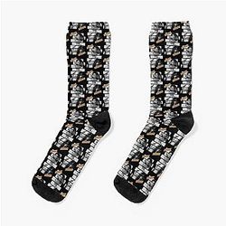 Mark Tuan GOT 7 Korean Socks Monochrome Stripe Design