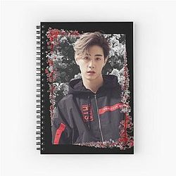 Mark Tuan GOT 7 Mark Korean Kpop Floral Design Spiral Notebook